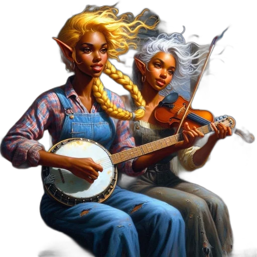 fantasy art, concept art, oil painting, pixel art transparent PNG cut-out