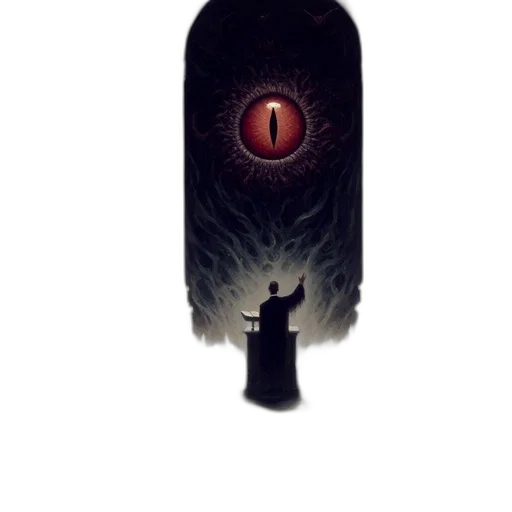 bottle, staff, weapon, mask transparent PNG cut-out
