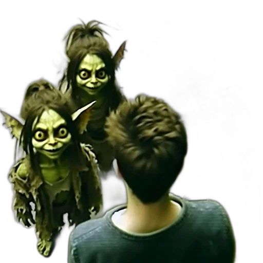 mask, creature, staff, face transparent PNG cut-out
