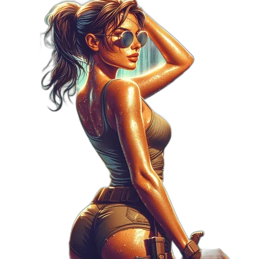 weapon, comic book art, concept art, cyberpunk transparent PNG cut-out