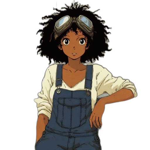 dress, hair, staff, anime transparent PNG cut-out