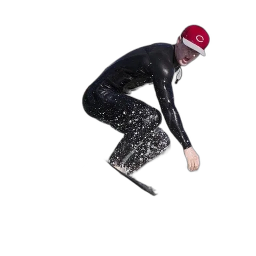 creature, staff, jacket, hat transparent PNG cut-out