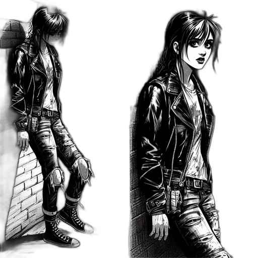 jacket, cyberpunk, concept art, comic book art transparent PNG cut-out