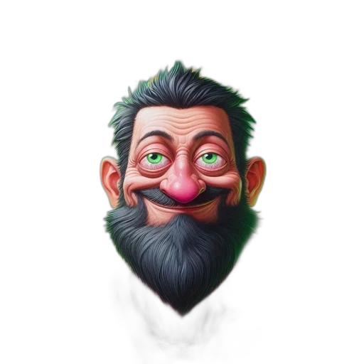 face, mask, creature, staff transparent PNG cut-out