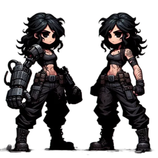 weapon, pixel art, concept art, cyberpunk transparent PNG cut-out