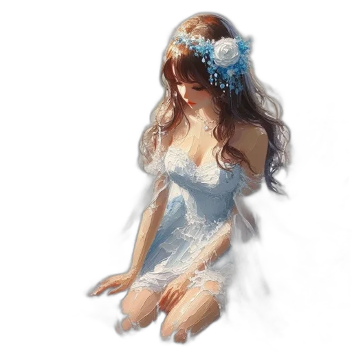 dress, jewelry, crown, photorealistic transparent PNG cut-out