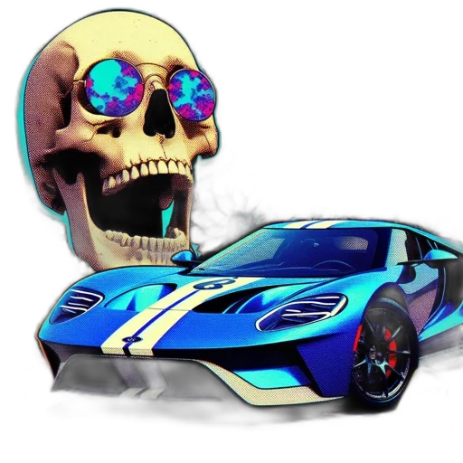 car, weapon, mask, 3d render transparent PNG cut-out