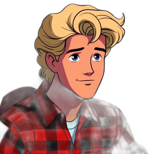 hair, face, jacket, cartoon transparent PNG cut-out