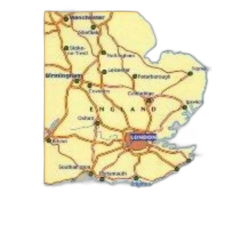 map, england, east, southeast transparent PNG cut-out