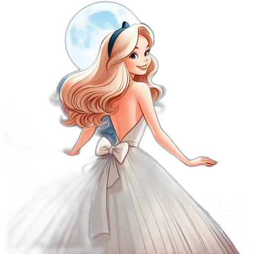 dress, concept art, cartoon, fantasy art transparent PNG cut-out