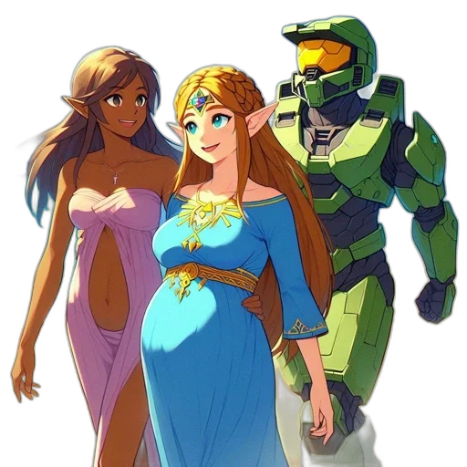 dress, robot, concept art, pixel art transparent PNG cut-out
