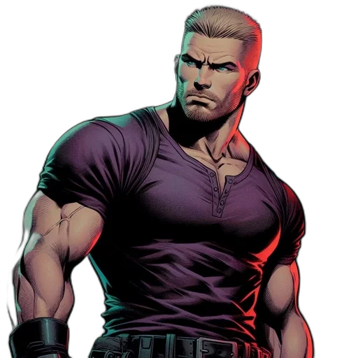 comic book art, concept art, cyberpunk, cartoon transparent PNG cut-out