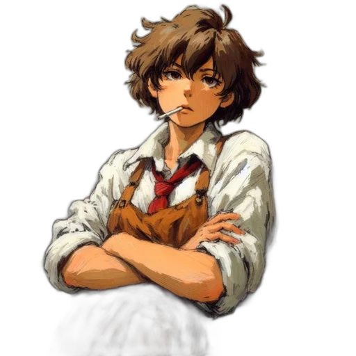 staff, face, animal, dress transparent PNG cut-out