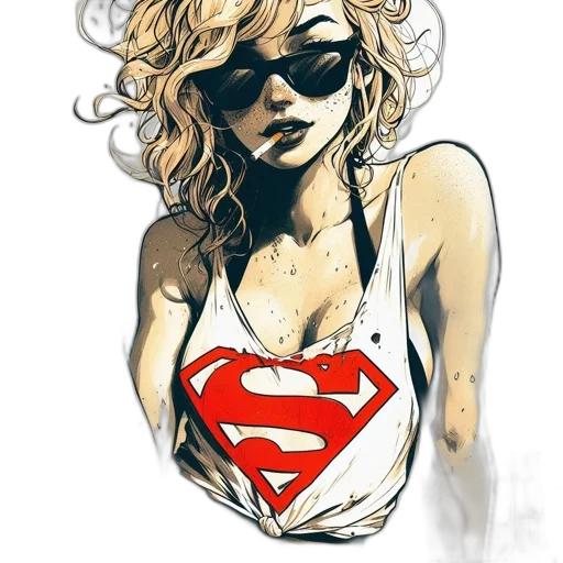 comic book art, concept art, cartoon, watercolor transparent PNG cut-out