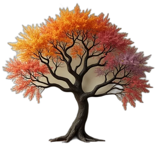 tree, crown, watercolor, photorealistic transparent PNG cut-out