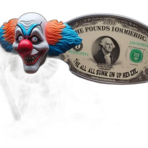 mask, sinister, costumed, clown transparent PNG cut-out