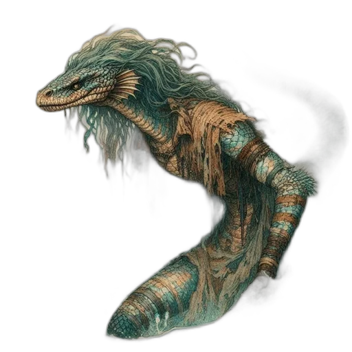 dragon, creature, animal, staff transparent PNG cut-out