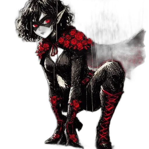 mask, dress, comic book art, concept art transparent PNG cut-out