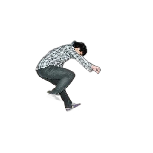 shoes, jacket, staff, creature transparent PNG cut-out