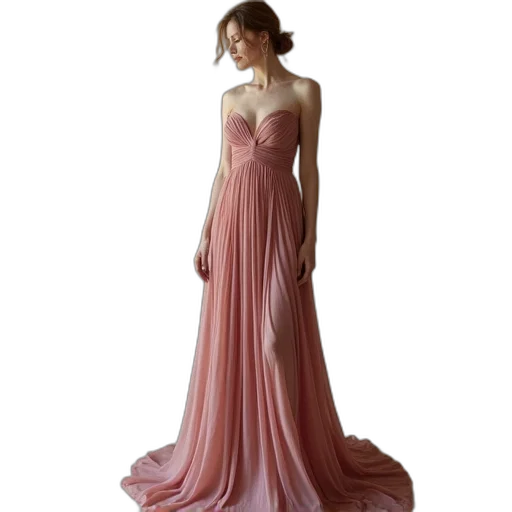 dress, photorealistic, pastel, earth tones transparent PNG cut-out