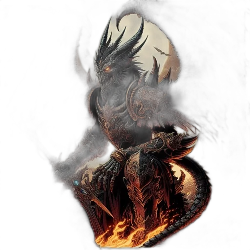 dragon, mask, creature, hair transparent PNG cut-out