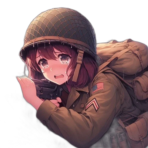 weapon, jacket, hat, face transparent PNG cut-out
