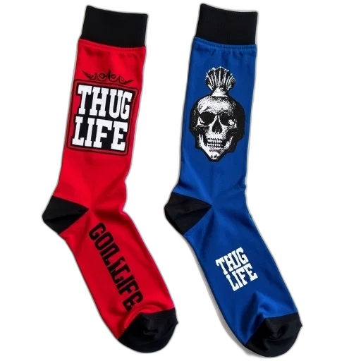 pair, red, blue, socks transparent PNG cut-out