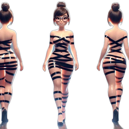 dress, 3d render, concept art, cartoon transparent PNG cut-out