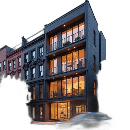 building, 3d render, concept art, photorealistic transparent PNG cut-out