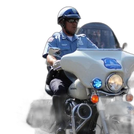 photorealistic, police, officer, motorcycle transparent PNG cut-out
