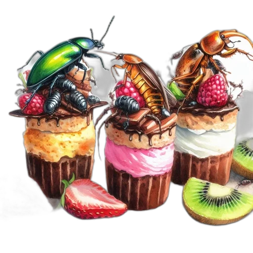 food, concept art, 3d render, photorealistic transparent PNG cut-out