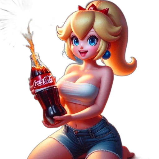 bottle, concept art, comic book art, pixel art transparent PNG cut-out