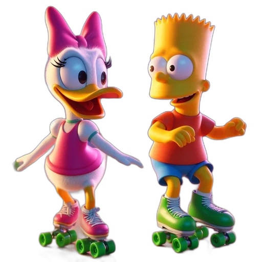3d render, concept art, cartoon, two transparent PNG cut-out