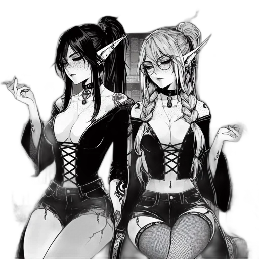 dress, fantasy art, anime, concept art transparent PNG cut-out