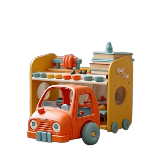 car, furniture, 3d render, toddler transparent PNG cut-out