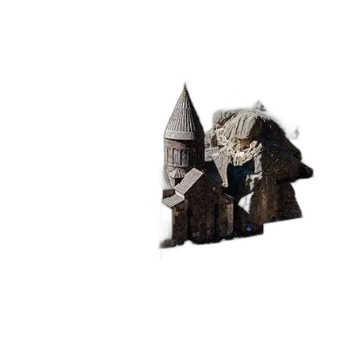 building, dragon, weapon, 3d render transparent PNG cut-out