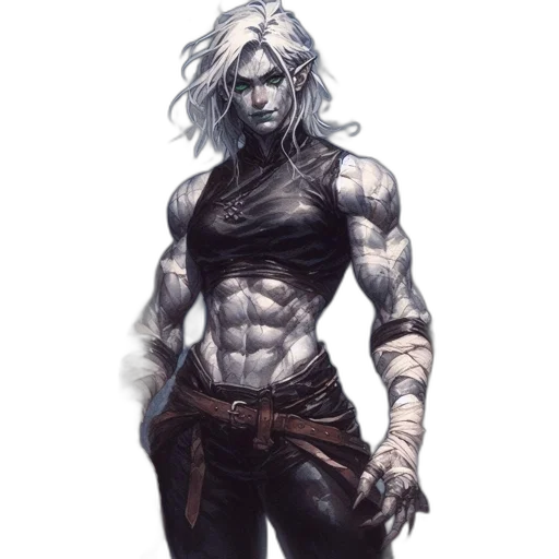 fantasy art, concept art, comic book art, cyberpunk transparent PNG cut-out