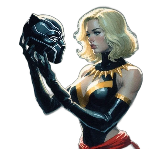 mask, comic book art, concept art, woman transparent PNG cut-out
