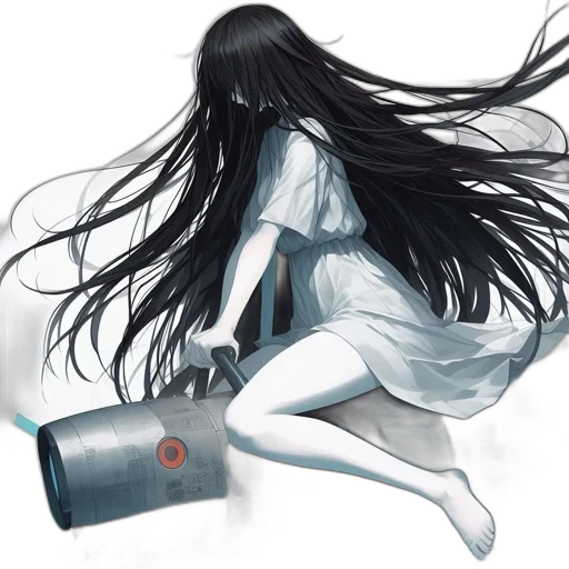 dress, hair, mask, bottle transparent PNG cut-out