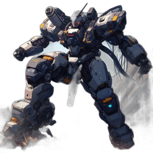 robot, weapon, concept art, pixel art transparent PNG cut-out