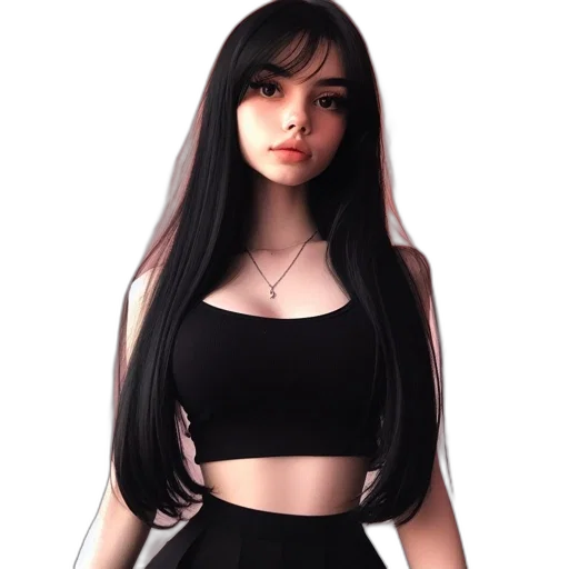 dress, hair, face, jacket transparent PNG cut-out