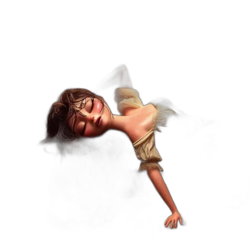 dress, creature, staff, photorealistic transparent PNG cut-out