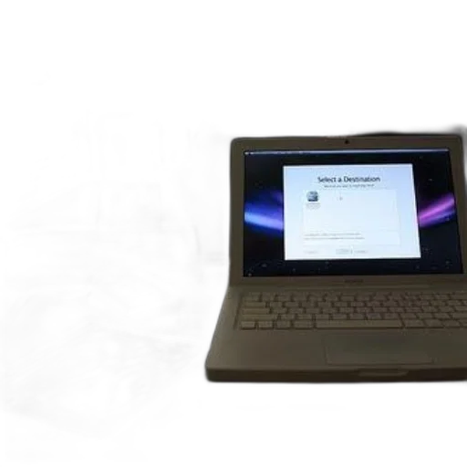 3d render, laptop, desk, screen transparent PNG cut-out