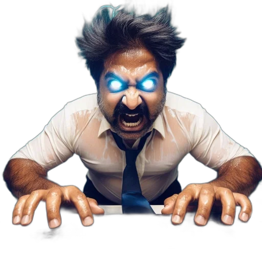 face, mask, staff, creature transparent PNG cut-out