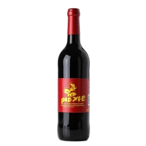 bottle, 3d render, black, red transparent PNG cut-out