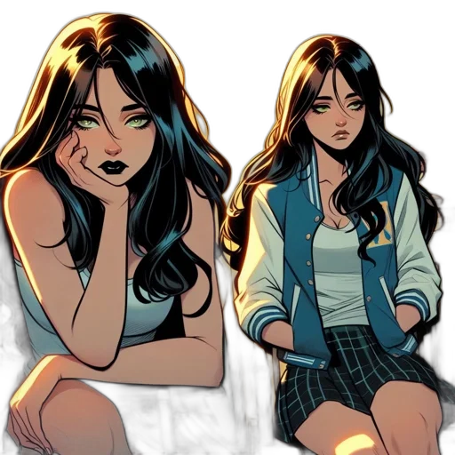 comic book art, concept art, cartoon, anime transparent PNG cut-out
