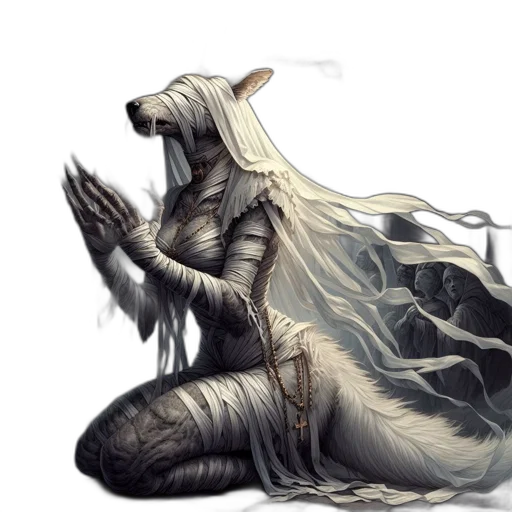 dragon, creature, dress, mask transparent PNG cut-out