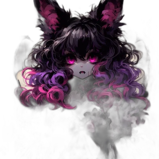 mask, creature, staff, hair transparent PNG cut-out