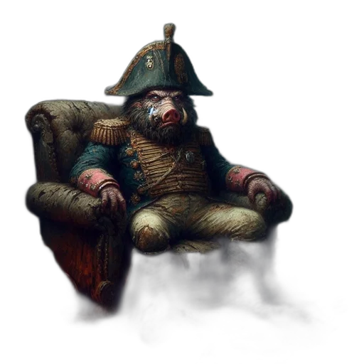 creature, hat, staff, furniture transparent PNG cut-out