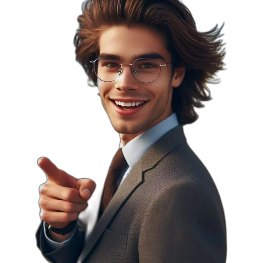 staff, hair, face, jacket transparent PNG cut-out